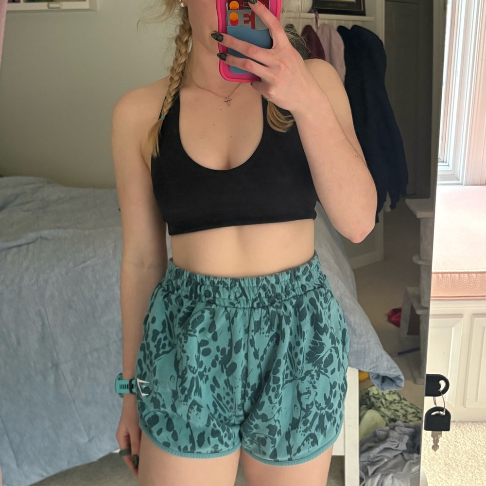 Gymshark Teal Patterned Shorts